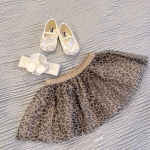 Infant shoes, headband, skirt